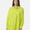 Scotch & Soda Oversized light weight cotton shirt Citrus yellow