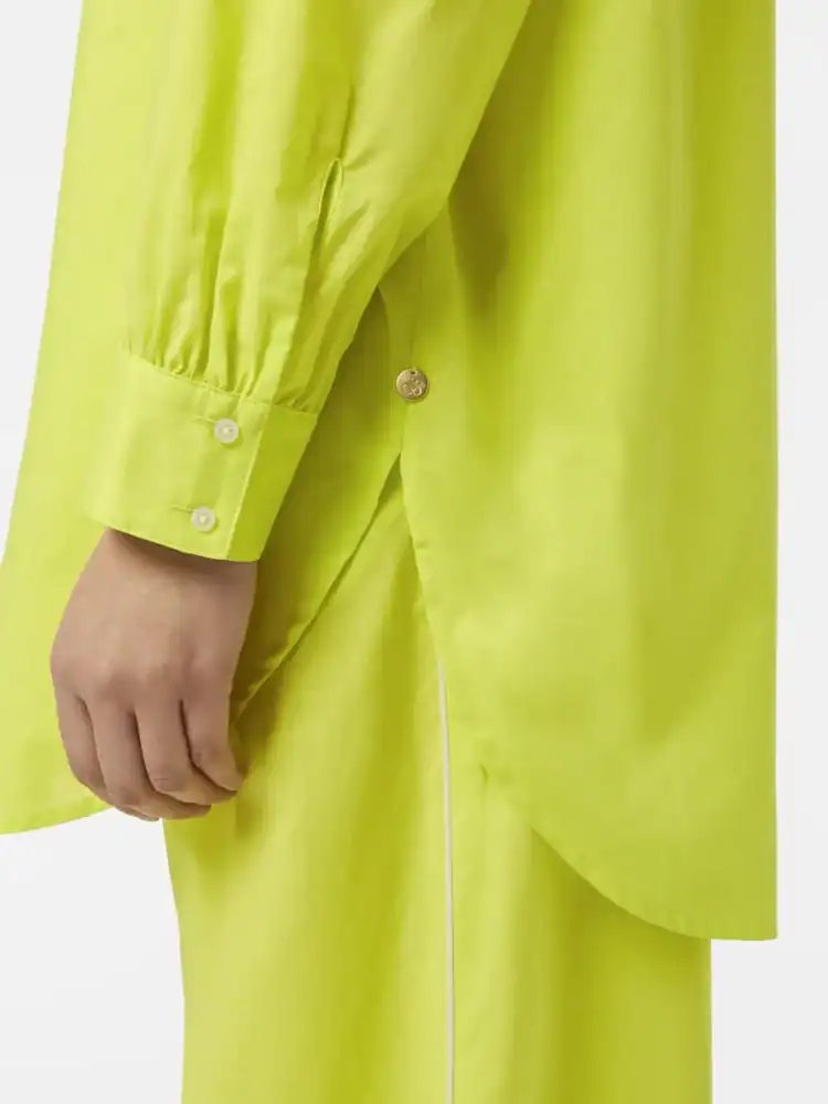 Scotch & Soda Oversized light weight cotton shirt Citrus yellow - Image 5