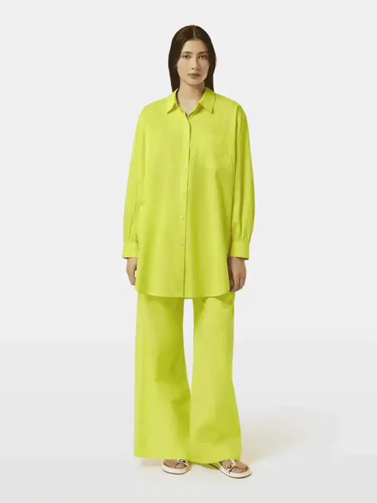 Scotch & Soda Oversized light weight cotton shirt Citrus yellow - Image 4