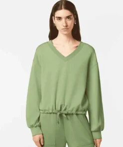 Scotch & Soda  U9E00659T, V-neck modal sweatshirt, Pistachio