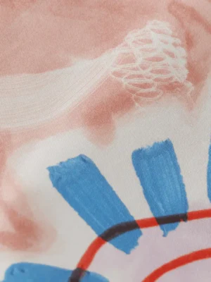 Scotch & Soda U9G00584T, Printed pyjama blazer Abstract sun pink image1