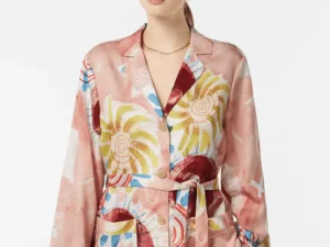 Scotch & Soda Printed pyjama blazer Abstract sun pink