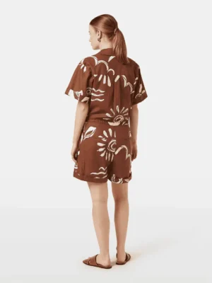 Alternative view of Scotch & Soda UFN00625M, Linen Utility Playsuit, Inky sun brown