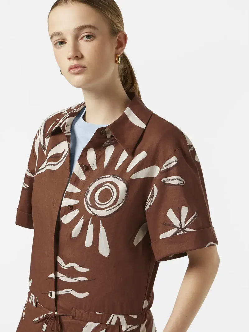 Scotch & Soda UFN00625M, Linen Utility Playsuit, Inky sun brown - Image 3