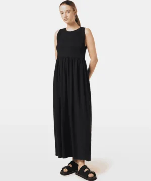 Scotch & Soda UFU00610T, Tank jersey midi dress, Black