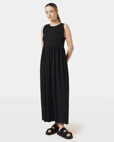 Scotch & Soda UFU00610T, Tank jersey midi dress, Black