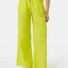 Scotch & Soda Cotton voile high-rise wide-leg pull on pants, Citrus yellow