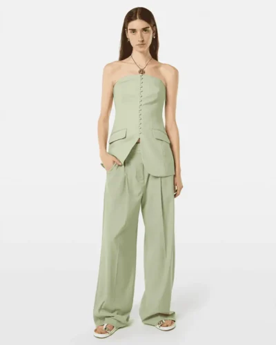Alternative view of Scotch & Soda ULH00593F, Rose high-rise wide-leg pants