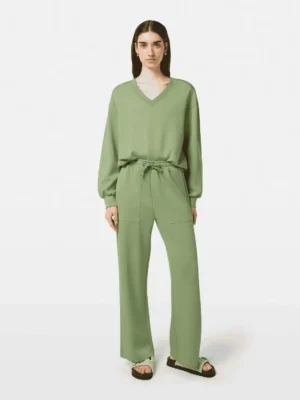 Alternative view of Scotch & Soda ULH00681F, Wide leg modal sweatpants, Pistachio