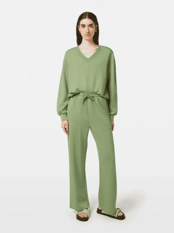 Scotch & Soda ULH00681F, Wide leg modal sweatpants, Pistachio - Image 2