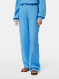 Scotch & Soda ULH00720F, High rise tailored wide-leg pants , Aqua blue