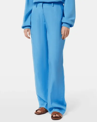 Scotch & Soda ULH00720F, High rise tailored wide-leg pants , Aqua blue