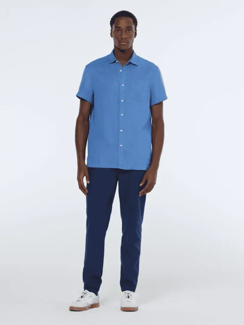 Scotch & Soda 179180 Warren- Cotton / Linen Twill Jogger, Navy - Image 5