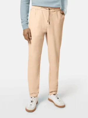 Scotch & Soda 179979 Warren - Cotton / Linen twill jogger, Soft Camel