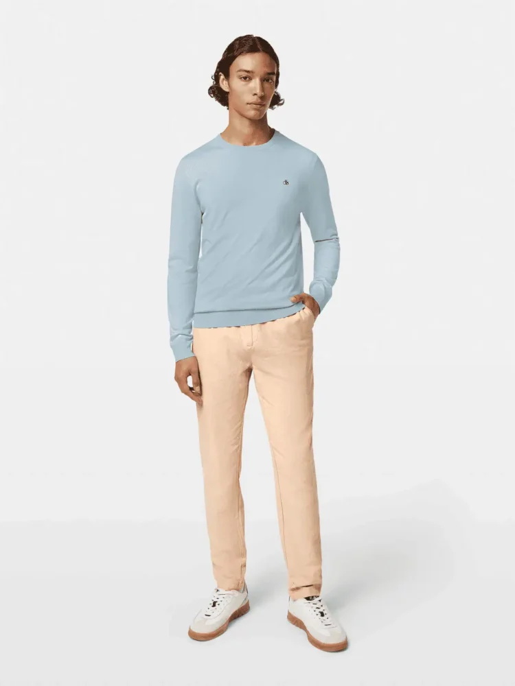 Scotch & Soda 179979 Warren - Cotton / Linen twill jogger, Soft Camel - Image 2