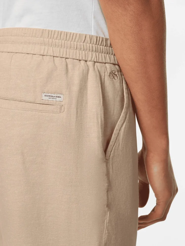 Scotch & Soda 179999 Fave Cotton/Linen Bermuda,Soft Camel - Image 3