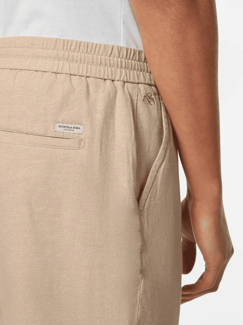 Scotch & Soda 179999 Fave Cotton/Linen Bermuda,Soft Camel - Image 3