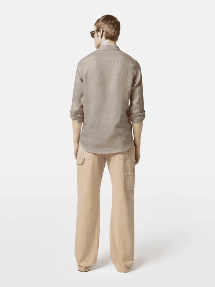 Scotch & Soda Regular fit linen shirt, Highway grey - Image 4