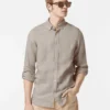 Scotch & Soda Regular fit linen shirt, Highway grey