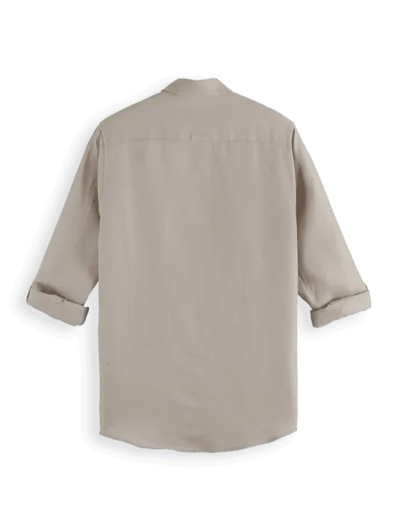 Scotch & Soda Regular fit linen shirt, Highway grey - Image 5