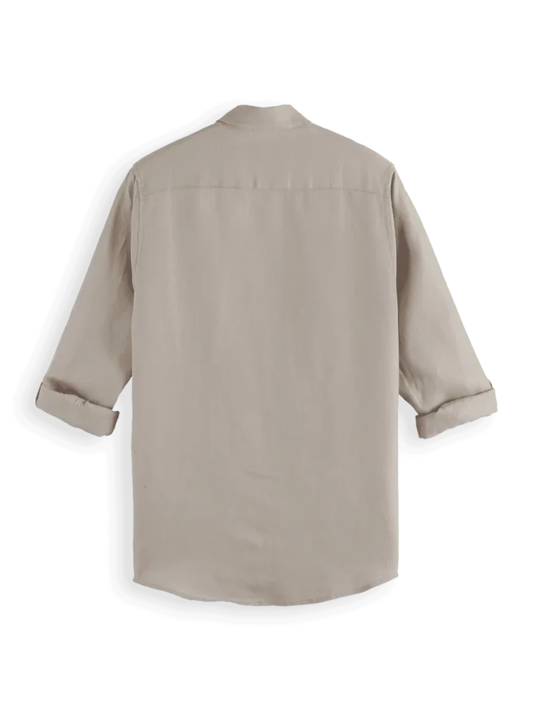 Scotch & Soda Regular fit linen shirt, Highway grey - Image 5