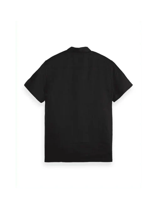 Alternative view of 180572  Scotch & Soda  Short sleeve 100% linen shirt, Black