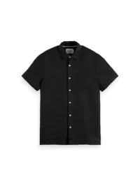 Scotch & Soda 180572 Short sleeve linen shirt, Black