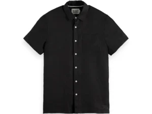 Scotch & Soda 180572 Short sleeve linen shirt, Black