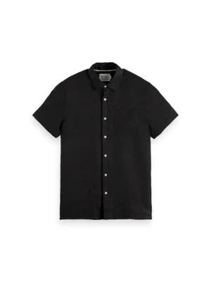 Scotch & Soda 180572 Short sleeve linen shirt, Black