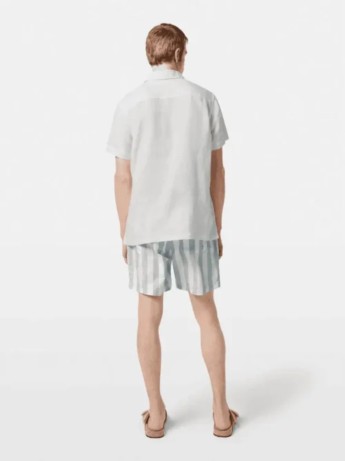 180572 Scotch & Soda  Short sleeve 100% linen shirt, White - Image 3