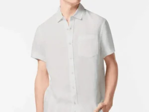Scotch & Soda 180572 Short sleeve linen shirt, White