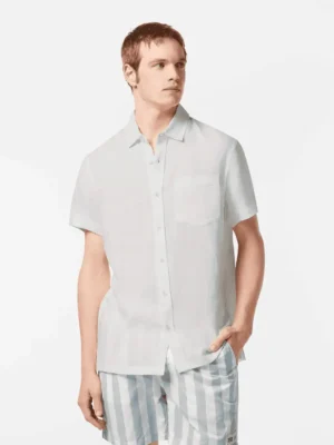 Scotch & Soda 180572 Short sleeve linen shirt, White