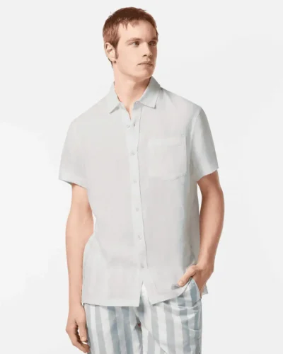 Scotch & Soda 180572 Short sleeve linen shirt, White