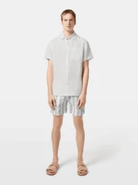 Alternative view of Scotch & Soda 180572 Short sleeve linen shirt, White