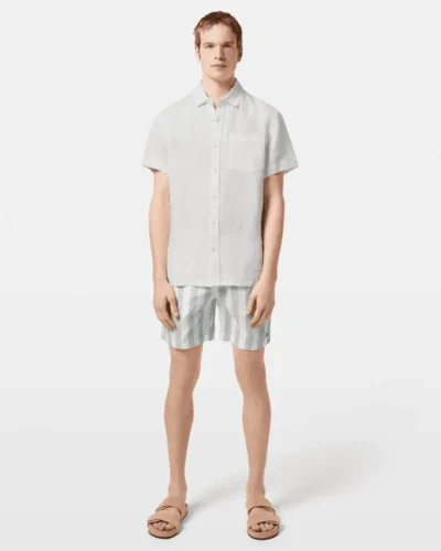 Alternative view of Scotch & Soda 180572 Short sleeve linen shirt, White