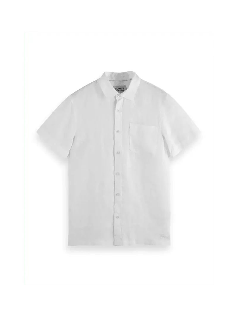 Scotch & Soda 180572 Short sleeve linen shirt, White - Image 5