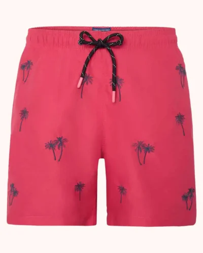 A Fish named Fred : Swimshort Palm tree, Bright pink