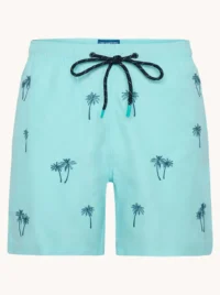 A Fish named Fred : Swimshort Palm tree, Aqua blue