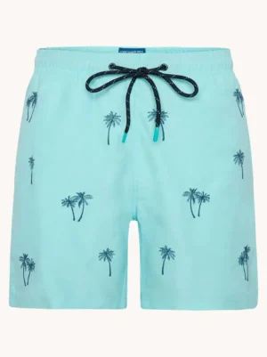 A Fish named Fred : Swimshort Palm tree, Aqua blue