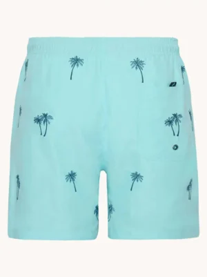 Alternative view of A Fish named Fred : Swimshort Palm tree, Aqua blue