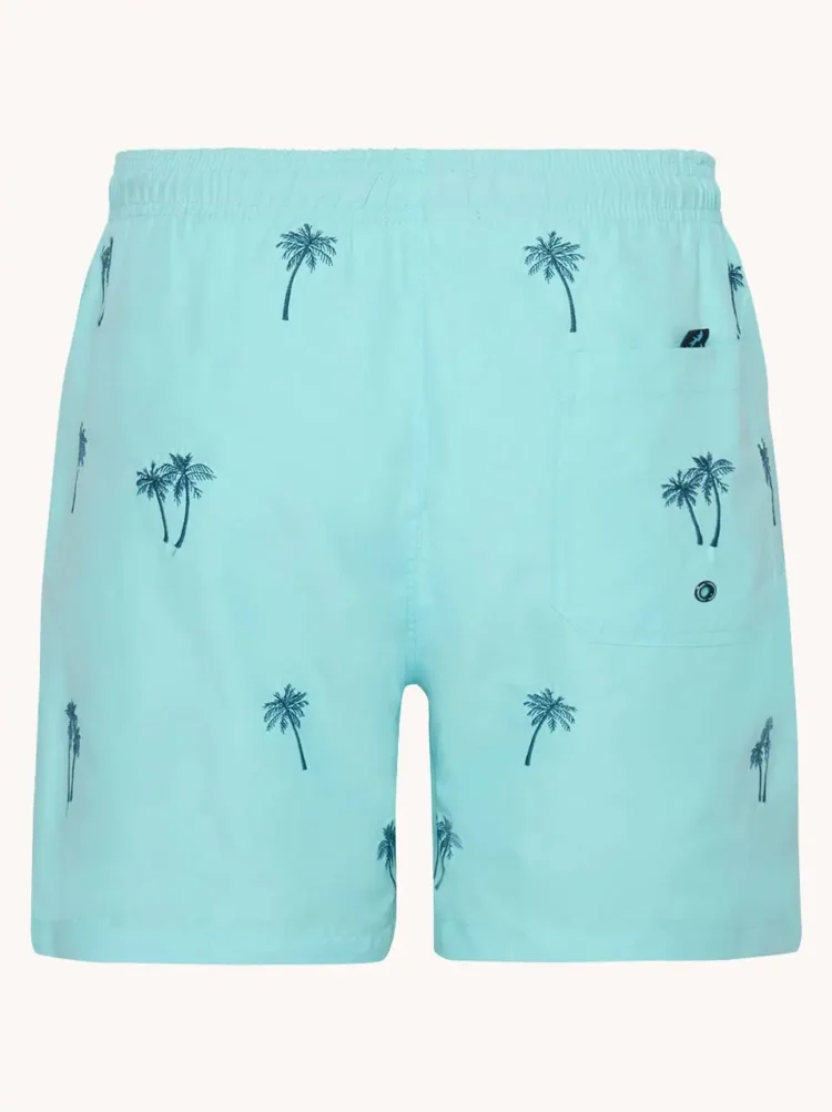 A Fish named Fred : Swimshort Palm tree, Aqua blue - Image 2