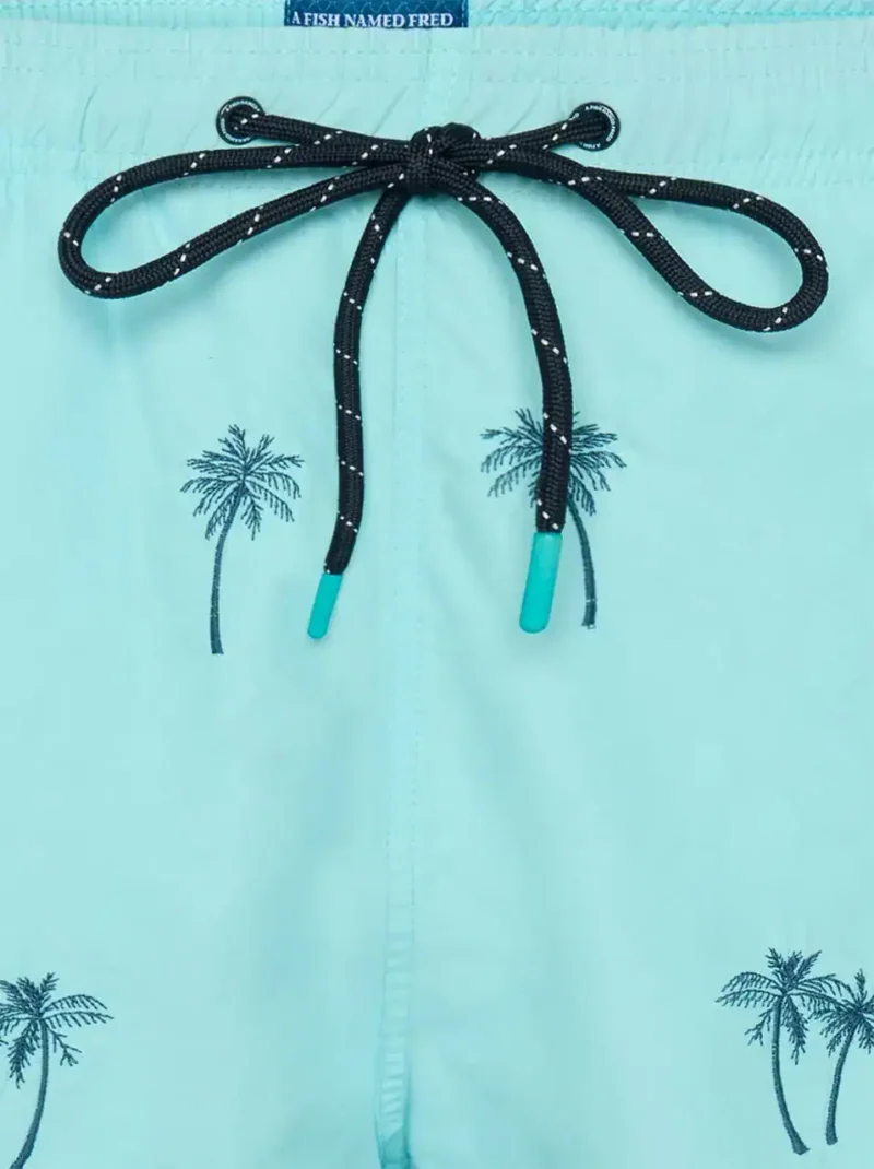 A Fish named Fred : Swimshort Palm tree, Aqua blue - Image 3