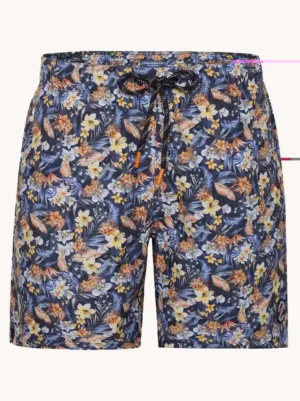 A Fish named Fred : Swimshort Floral, Navy
