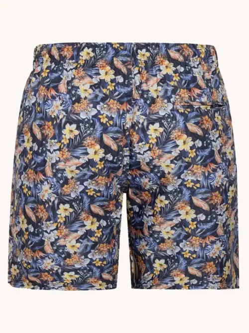 A Fish named Fred : Swimshort Floral, Navy - Image 4