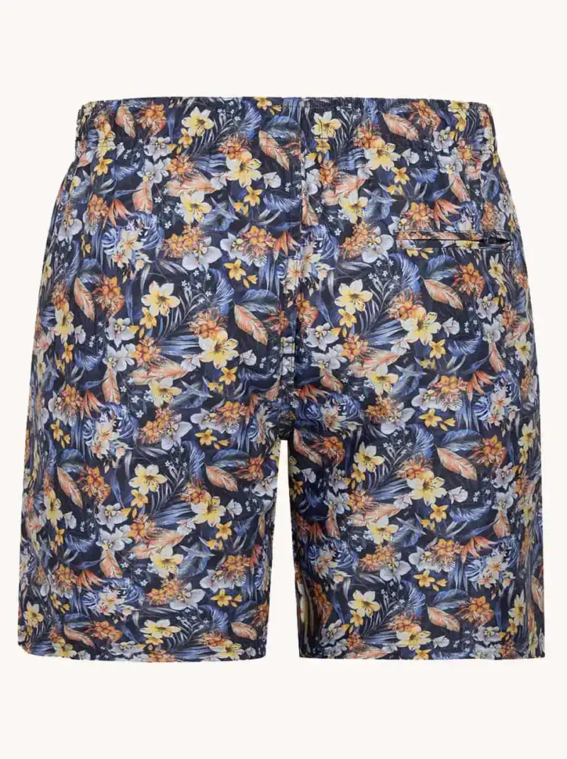 A Fish named Fred : Swimshort Floral, Navy - Image 4