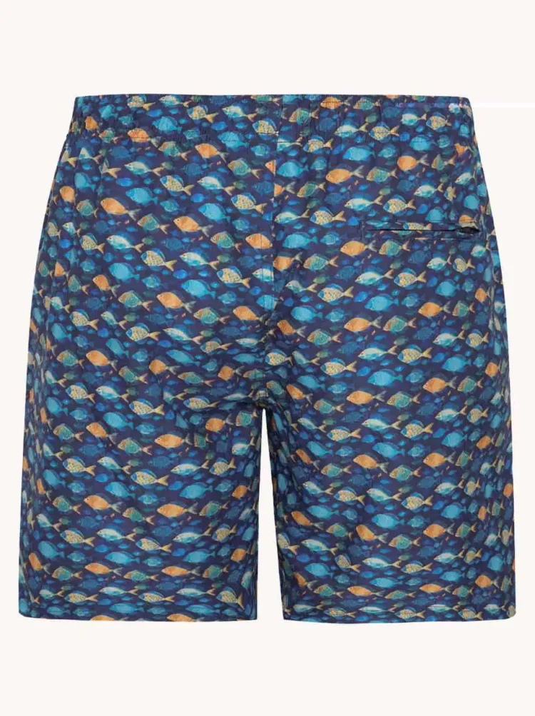 A Fish named Fred : Swimshort Fish, Navy - Image 4