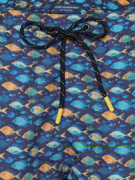 A Fish named Fred : Swimshort Fish, Navy - Image 3