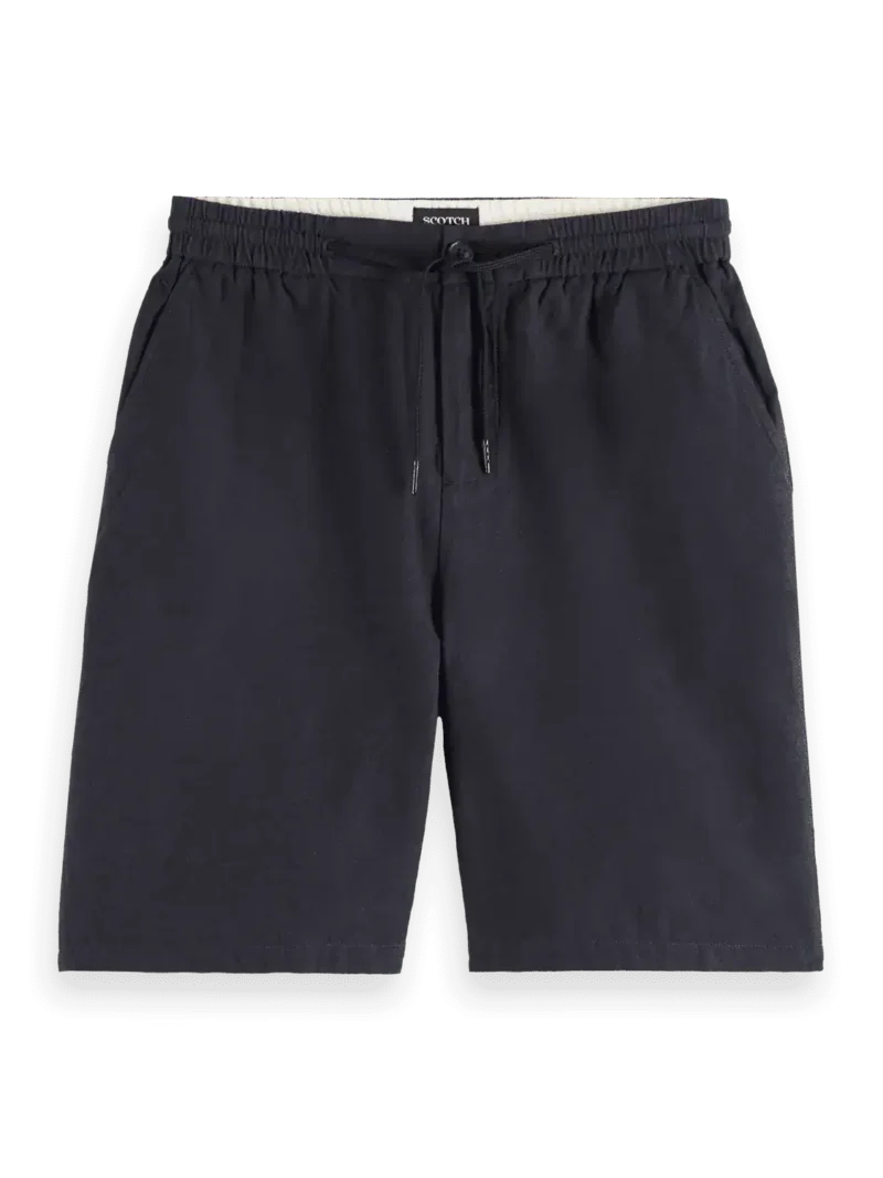 Scotch & Soda 180322 Fave Cotton/Linen Bermuda,Black