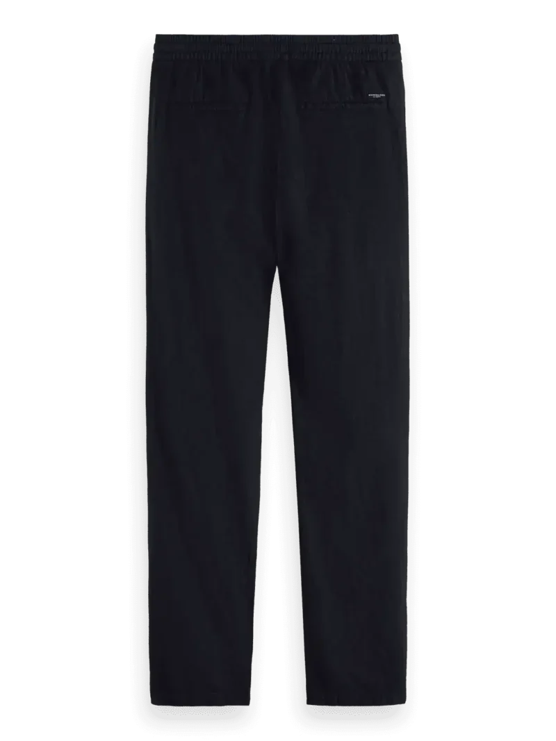 Scotch & Soda 179180 Warren - Cotton/Linen twill jogger, Black - Image 5