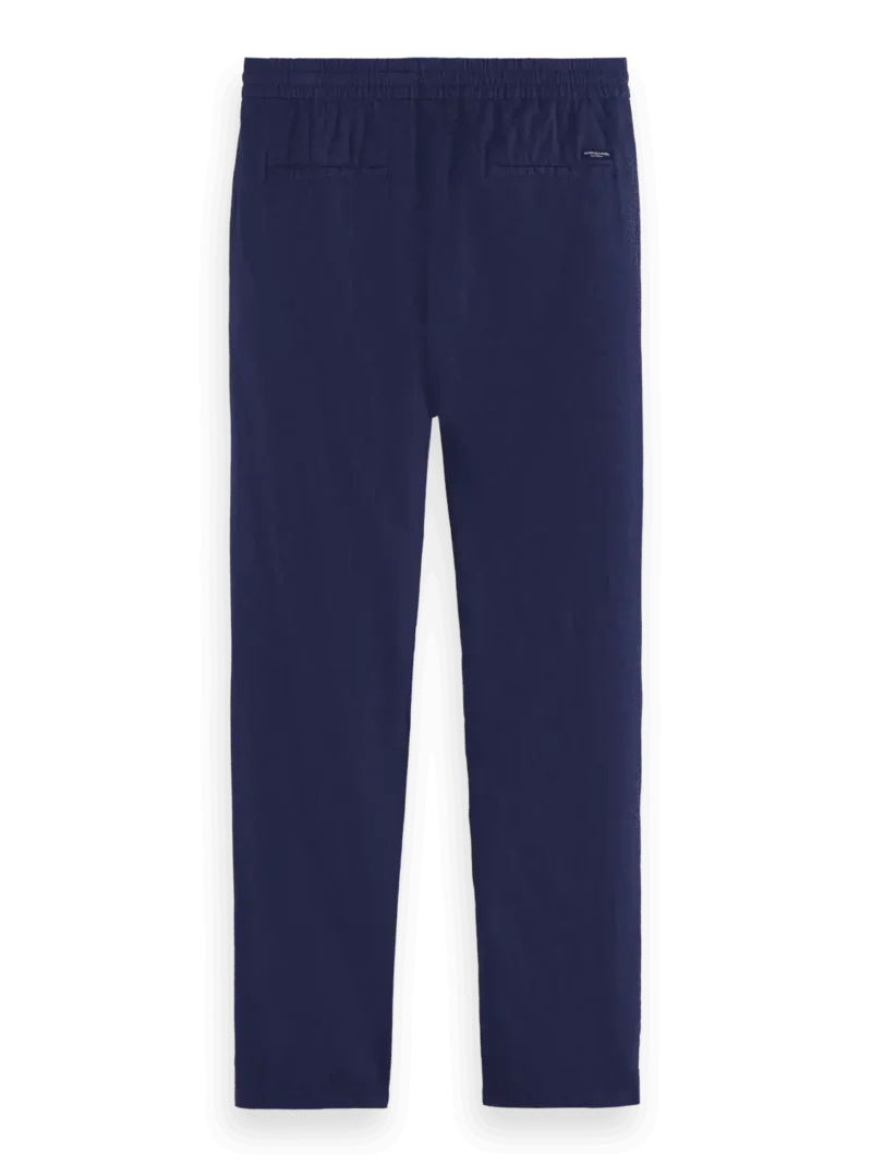 Scotch & Soda 179180 Warren- Cotton / Linen Twill Jogger, Navy - Image 4